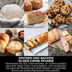 Ninja Combi 12-in-1 Multikocher, Ofen & Heißluftfritteuse, 12 Kochfunktionen, Air Fryer & Grillen Zubereitung in 15 Min*, mit Backblech, Pfanne, Crisper Gittereinsatz, Rezeptanleitung, Grau, SFP700EU.