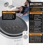 Brandson - Turmventilator mit Wasserkühlung - Preisträger 2025 - Verdunstungskühler - Luftkühler - Ventilator - mobile Klimaanlage ohne Abluftschlauch - 5 in 1 - leise - 4,6 L Wassertank - weiß
