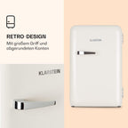 Klarstein Audrey Mini - kleiner Kühlschrank, kompakte Mini-Bar, freistehend, Kompressionskühlung, Fassungsvermögen, Kühlung: 0-10 °C, Mini-Kühlschrank mit 70 Liter Fassungsvermögen, rot
