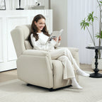 HOMCOM Fernsehsessel Liegesessel 160° verstellbar Taschenfederkern Beige