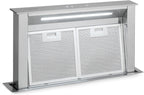Klarstein Downdraft-Dunstabzugshaube, Versenkbare Abzugshaube, Leise Dunstabzugshauben mit Filter, Dunstabzugshaube 60cm, Umluft/Abluft Dunsthaube mit 10 Stufen, Dunstabzug 576 m³/h Luftstrom