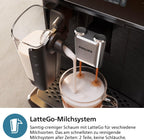Philips Serie 2200 Kaffeevollautomat – Klassischer Milchaufschumer, Intuitives Touchdisplay, mattes Schwarz (EP2220/10)