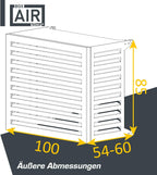 Box Air Klima Abdeckung - Schallschutzhaube Wärmepumpe Schutzgitter - Verkleidung Klimaanlage Außengerät - Für Klimaanlagen und Wärmepumpen - Robuste Schutzabdeckung