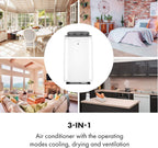 KLARSTEIN Grandbreeze Pro 14K – Mobiles Klimagerät, Luftentfeuchter, Ventilator, 3 Geschwindigkeiten, 14000 BTU/1,65 kW, Raum: 42 bis 68 m², Durchfluss: 460 m³/h, CEE A – Weiß Klimaanlage
