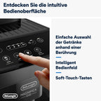 De'Longhi Magnifica Evo ECAM 292.81.B Kaffeevollautomat mit LatteCrema Milchsystem, 7 Direktwahltasten für Cappuccino, Espresso und weitere Kaffeespezialitäten, 2-Tassen-Funktion, Schwarz