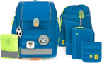 LÄSSIG 7-teiliges Schulranzen Set Kinder/School Set Boxy Unique Schwarz