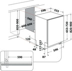 Bauknecht B2I HD526 A Vollintegrierbarer Geschirrspüler/60 CM/Hygiene-Programm/Vollwasserschutz/Startzeitvorwahl/ Selbstreinigungsprogramm