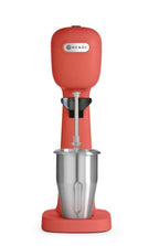 HENDI Milchshake Maker, Inkl. 2 Mixbechers (Edelstahl und Polykarbonat) und 4 austauschbaren Rührwerken, Drink mixer, Frappés, Getränkemixer, 230V/400W, 170x196x(H)490mm, Karamell