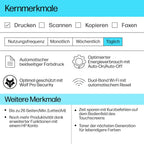 HP Color LaserJet Pro MFP 3302fdwg Multifunktions-Farblaserdrucker, Fax, Automatischer beidseitiger Druck, Touchscreen, Wi-Fi, Ethernet, USB, HP Wolf Pro Security