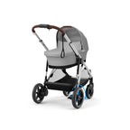 CYBEX Gold Kinderwagen e-GAZELLE S, Ab Geburt bis ca. 4 Jahre, Max. 22 kg (Single-Modus) / 2x 22 kg (Duo-Modus), All-in-1-System mit E-Antrieb und 20+ Konfigurationen, Moon Black