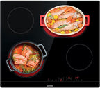 Gorenje GI6401BCE Induktions-Kochfeld / 60 cm/TouchControl/PowerBoost/Timer/ChildLock/Restwärmeanzeige/Schwarz