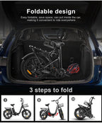 SAMEBIKE C05 Pro 36V 13Ah Akku 500W Motor Step-Through faltbares Fat Tire E-Bike