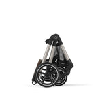 CYBEX Gold Kinderwagen EOS Lux 2-in-1 mit Babyschale Aton B2 i-Size und Babyschalen-Adapter, Reisesystem, Ab Geburt bis 22 kg (ca. 4 Jahre), Moon Black (Schwarz)