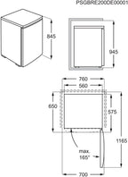 AEG RTS811DXAW Freistehender Tisch-Kühlschrank / 845 mm / 4-Sterne-Gefrierfach / 120 L / D