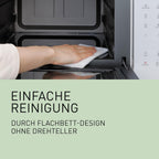 Panasonic NN-DF38PBEPG Kombi-Mikrowelle & Grill, 1000 W, 23 l, Inverter-Tech, Eco Kombi Modus, Flachbett, 16 Auto-Programme & Auftau-Modi, emailliertes Blech, Gitterrost, leichte Reinigung, Schwarz