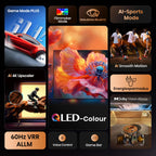 Hisense 43E7Q Fehrnseher, 43 Zoll, 4K UHD QLED, Smart TV, Game Mode Plus, Filmaker Mode, Dolby Vision Atmos, HDR10, HLG, HDR Immersive, AI 4K Upscaler, Dolby MS12, DTS X, Sprachsteuerung [2025]