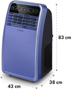 Klarstein Mobile Klimaanlage mit Abluftschlauch, 4-in-1 Klimagerät mit Ventilator, Luftentfeuchter & Nachtmodus, Kleine & Portable Klimaanlage für Wohnung & Büro, App-Steuerung, 12000 BTU