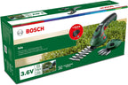 Bosch Akku Grasscheren Set Isio (3,6 Volt, Messerlnge 12 cm, Messerabstand 8 mm, mit XL-Gartenhandschuhen inklusive, in Softcase) – Amazon Edition