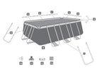 Power Steel™ Frame Pool Komplett-Set mit Filterpumpe, ca. L 412 x B 201 x L 122 cm