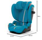 CYBEX Gold Kinder-Autositz Solution G i-Fix, Für Autos mit und ohne ISOFIX, Ab ca. 3 bis 12 Jahre (100 - 150 cm), Ab ca. 15 bis 50 kg, Lava Grey