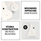 hauck Hochstuhl Beta+ Newborn Set Premium Dark Grey - Babyhochstuhl Set ab Geburt mit Neugeborenen Aufsatz Bouncer, Sitzpolster und Essbrett - Dark Grey
