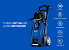 Nilfisk bar Hochdruckreiniger mit Induktionsmotor (inkl. Patio Cleaner Flächenreiniger und rotierende Bürste) E145.4-9 blau