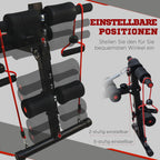 HOMCOM Sit-Up-Bank Trainingsbank mit Trainingsbändern verstellbar