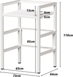 MSFE Regal über Waschmaschine,Höhenverstellbarer Wäschetrocknerständer,Lagerregal über der Waschmaschine, Tragfähigkeit 350 kg,für Waschmaschine und Trockner,73 * 64 * 110cm,Patentiertes Produkt