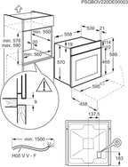 AEG Einbaubackofen – Serie 5 Ringheißluft: Gleichmäßige Garergebnisse auf 3 Ebenen – Pyrolyse Selbstreinigung – 25 Automatikprogramme – LED-Touchdisplay – Schnellaufheizung – Schwarz – BPE53516AB