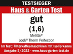Melitta Look Perfection - Filterkaffeemaschine - mit Thermokanne - Tropfstopp - 10 Tassen - Schwarz (1025-16)