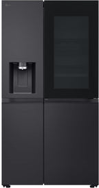 LG GSGV81PYLL Side by Side Kühlschrank, Klasse E, 635 L, Instaview, Kühlschrank mit Gefrierfach, Eis-, Crushed Ice- Wasserspender, Total NoFrost, Smart Inverter Kompressor, Wi-Fi