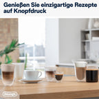 De'Longhi Eletta Evo ECAM 46.860.B Kaffeevollautomat mit LatteCrema Milchsystem, Cappuccino und Espresso auf Knopfdruck, LCD Display und Sensor-Touch-Tasten, schwarz