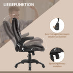 HOMCOM Bürostuhl Chefsessel Massagefunktion Wärmefunktion höhenverstellbar