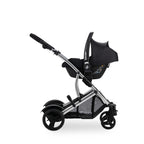 hauck Duett 2 Geschwisterwagen inkl. Regenschutz für Kinder bis je 15 kg, Hauptsitz umbaubar zur Babywanne ab Geburt mit Liegeposition, Zweitsitz Abnehmbar, Höhenverstellbar (Black Forest)