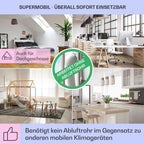 Klarstein 4-in-1: Smart Luftkühler, Ventilator, Luftbefeuchter & Ionisation I 6 L Wassertank, Oszillation, 30 W, 210 m³/h, Timer I Klimagerät ohne Abluftschlauch, Mobiles Klimagerät, Schwarz-Rosegold
