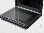 Bosch HMG7361B1, Serie 8 smarter Einbau-Backofen mit Mikrowellenfunktion, 60 x 60 cm, Made in Germany, Schwarz, Air Fry, Digitaler Bedienring, Touchdisplay, Automatikprogramme, Reinigungsunterstützung