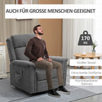 HOMCOM Aufstehsessel elektrisch verstellbar Relaxsessel grau