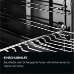 AEG Einbaubackofen – Serie 5 Ringheißluft: Gleichmäßige Garergebnisse auf 3 Ebenen – Pyrolyse Selbstreinigung – 25 Automatikprogramme – LED-Touchdisplay – Schnellaufheizung – Schwarz – BPE53516AB