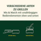 Cuisinart Hot Plate Entertaining Grill & Griddle | XL Elektrischer Plancha Grill, Teppanyaki Grillplatte für zu Hause | Antihaftbeschichtete abnehmbare Platte, 2-Zonen-Temperaturregelung bis zu 260°C