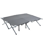 Outsunny Campingbett mit Zelt & Luftmatratze für 2 Personen, 200×146×159 cm, Grau