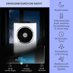 Klarstein Mobile Klimaanlage mit Abluftschlauch, 5-in-1 Klimagerät, Ventilator, Luftentfeuchter, Luftreiniger & Nachtmodus, App-Steuerung, Kleine & Portable, für Wohnung & Büro, 12000 BTU