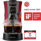 Philips Senseo Select CSA240/20 Kaffeepadmaschine (Kaffeestrkewahl Plus, Memo-Funktion, aus recyceltem Plastik), Schwarz Eco