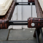 Outsunny Polyrattan Gartensofa 2-Sitzer klappbare Armlehnen