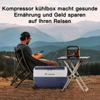 AAOBOSI Compressor Cool Box 36 L, Cool Box Car with WiFi App Control, 12/24 V and 100-240 V Electric Cool Box, up to -20 °C for Car, Truck, Boat, Motorhome, Camping, Double Zone