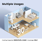 Comfee Mobiles Klimagert Easy Cool 2.0, 7000 BTU 2,0kW, Kühlen&Ventilieren&Entfeuchten, Raumgre bis 68m(25㎡), APP-Steuerung/Alexa/Google Home/IFTTT, Mobile Klimaanlage mit Abluftschlauch