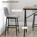 HOMCOM Bartisch-Set 5-tlg. mit Barhockern viel Platz hoher Sitzkomfort