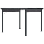 Outsunny Pergola 2,95x2,95 m mit Schiebedach Grau