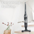 Bosch Akku-Staubsauger Flexxo 2in1 Serie 4 BBH32101, kabelloser Handstaubsauger, beutellos, hohe Saugleistung, Lange Laufzeit, Kurze Ladezeit, Fugendüse, alle Bodenarten, schwarz