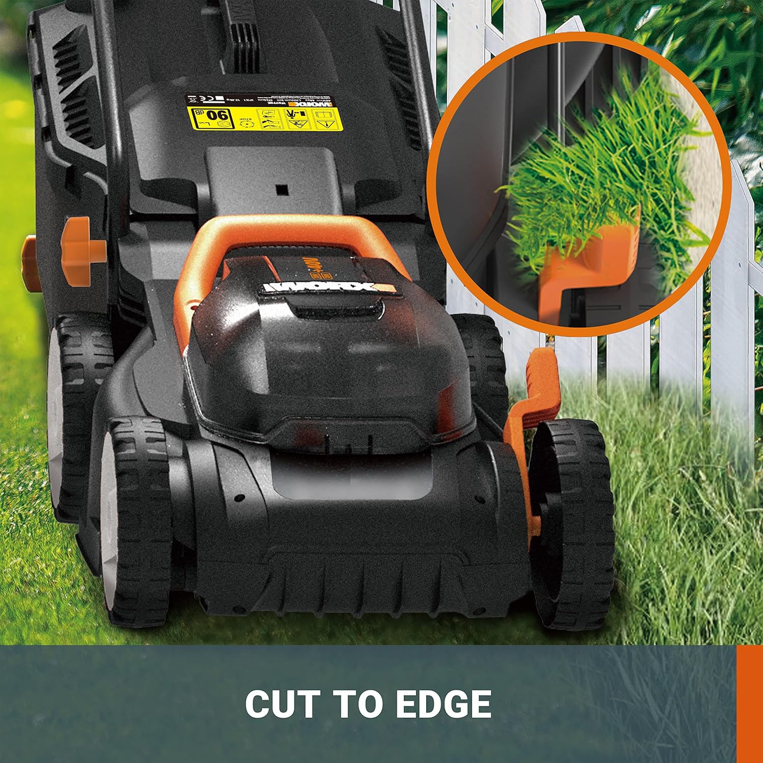 Worx Nitro 34 cm Akku-Rasenmher, Elektrischer Rasenmher, WG779E, 40 V PowerShare PRO 2 STK. 2,5 Ah Akku (Akkus & Ladegert inklusive)