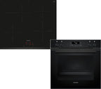 Siemens EQ522IA01, Einbauherd-Set, Bestehend aus HE517GBS4 Herd, 60 x 60 cm, 3D Heißluft, Selbstreinigung, Clip Auszug & EI645CFB6E Induktionskochfeld, Bräterzone, powerBoost, Edelstahl Rahmen